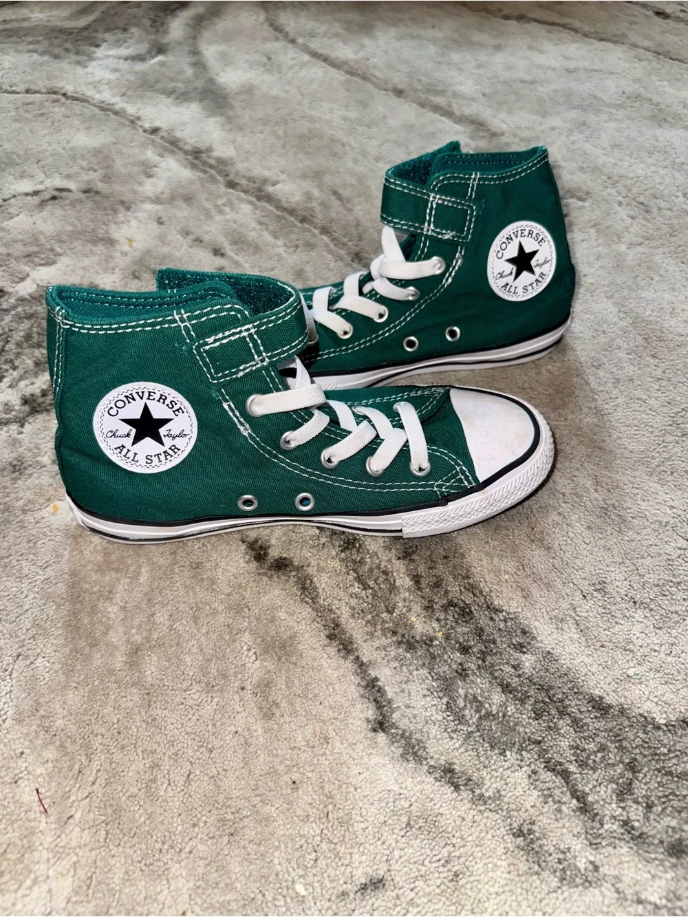 Converse High Top Sneakers in Teal Green and White